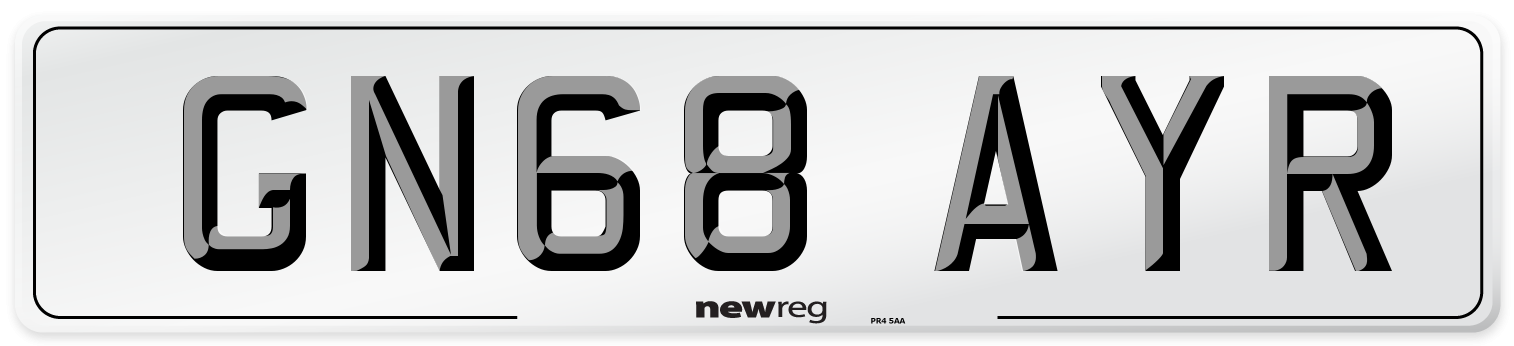 GN68 AYR Number Plate from New Reg